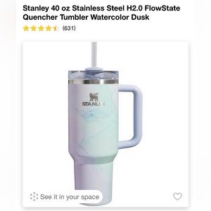 Stanley 40 oz Stainless Steel H2.0 FlowState
Quencher Tumbler‎ Watercolor Dusk